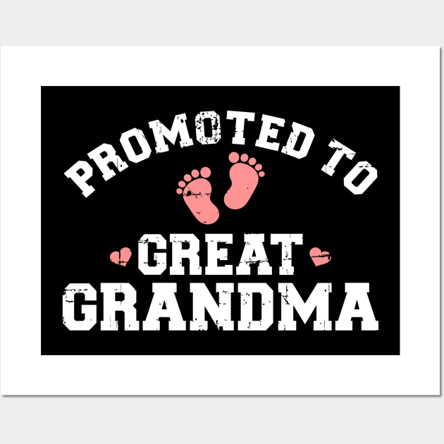 Promoted to Great grandma Wall Art by Designzz